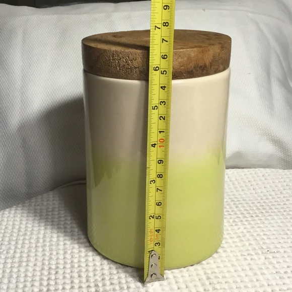 Vintage 6.5” Ombre Canister/Jar with Sealed Wooden Lid - Picture 8 of 8